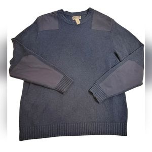 DULUTH TRADING CO. Men's Colonel Bick's Sweater 71312 Cotton Wool Blue XL Tall